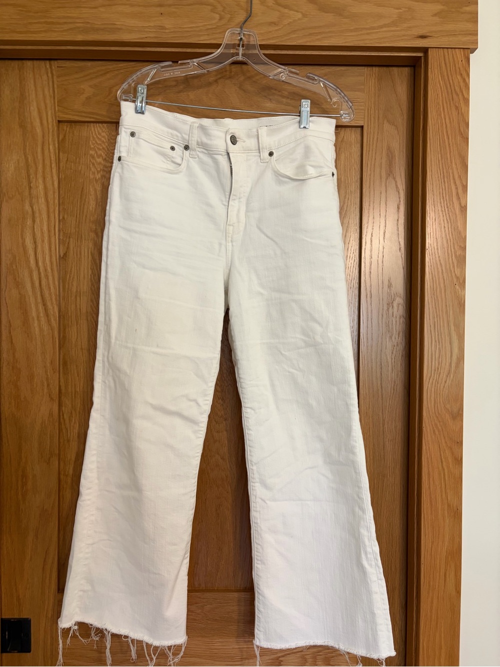 White J Crew Charley KickOut Crop